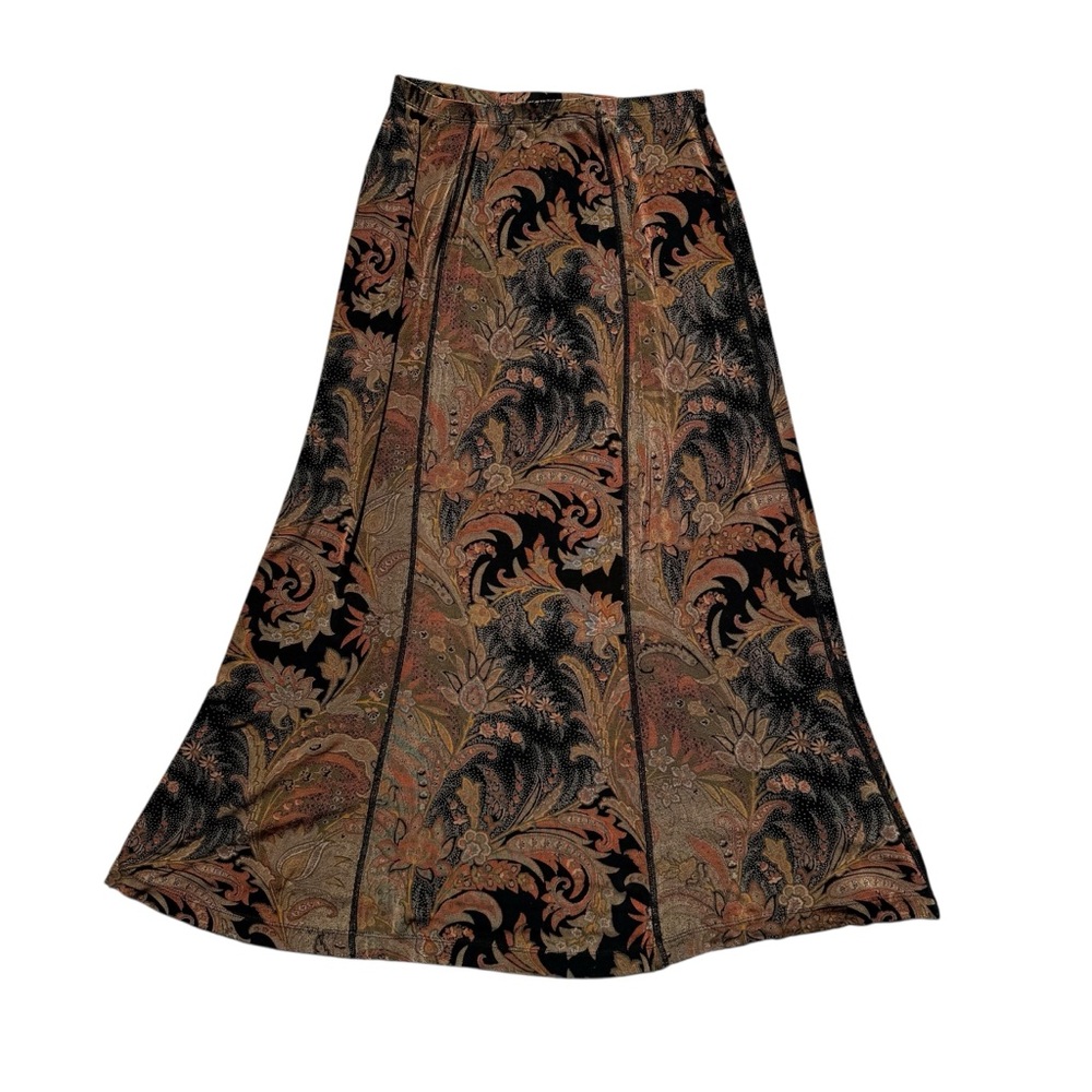 Coldwater Creek Black and Brown A-Line Skirt